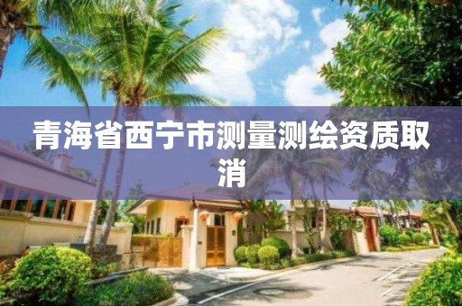 青海省西宁市测量测绘资质取消