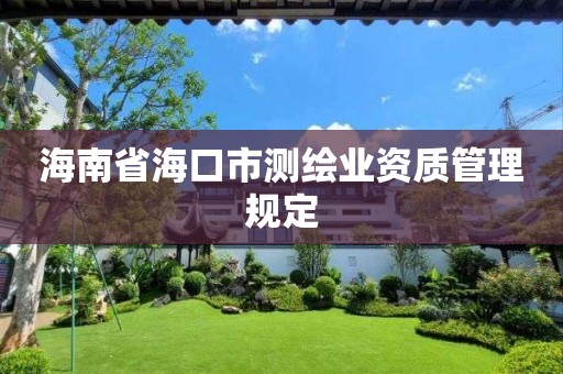 海南省海口市测绘业资质管理规定
