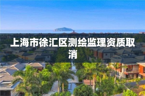 上海市徐汇区测绘监理资质取消