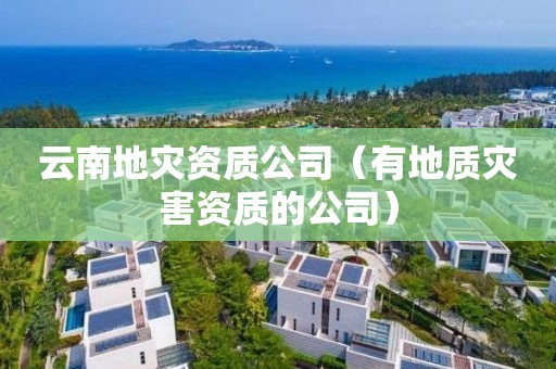 云南公司（有地质灾害资质的公司）