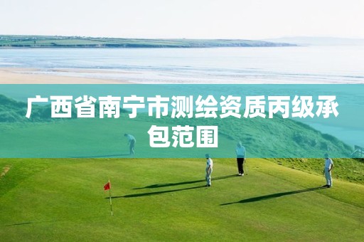 广西省南宁市测绘资质丙级承包范围