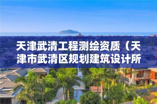 天津武清工程测绘资质（天津市武清区规划建筑设计所）