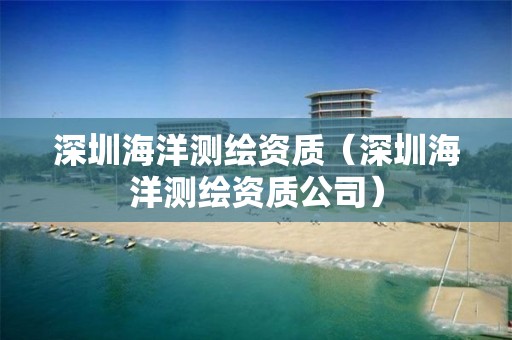 深圳海洋测绘资质（深圳海洋测绘资质公司）