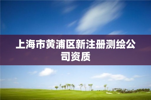 上海市黄浦区新注册测绘公司资质