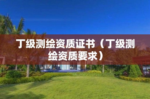 丁级测绘资质证书（丁级测绘资质要求）