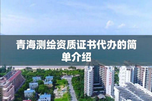 青海测绘资质证书代办的简单介绍