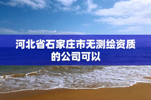 河北省石家庄市无测绘资质的公司可以 河北省石家庄市无测绘资质的公司可以