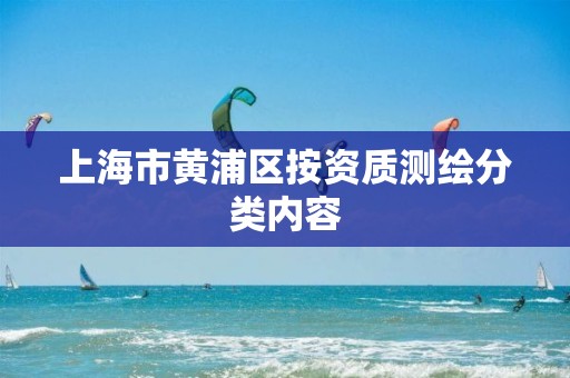 上海市黄浦区按资质测绘分类内容