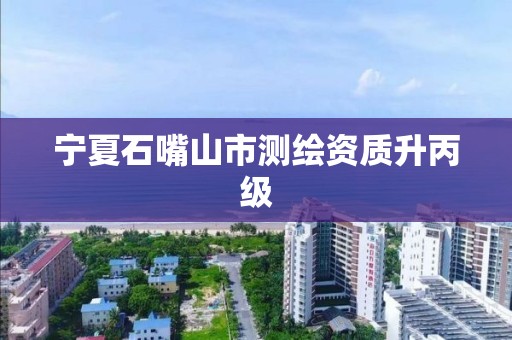 宁夏石嘴山市测绘资质升丙级 宁夏石嘴山市测绘资质升丙级