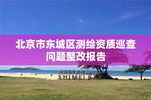 北京市东城区测绘资质巡查问题整改报告