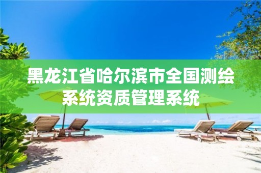 黑龙江省哈尔滨市全国测绘系统资质管理系统