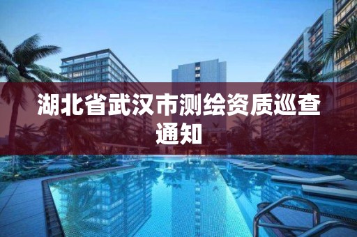 湖北省武汉市测绘资质巡查通知
