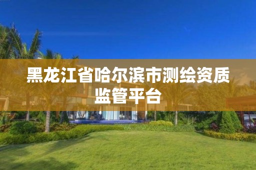 黑龙江省哈尔滨市测绘资质监管平台 黑龙江省哈尔滨市测绘资质监管平台