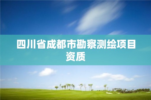 四川省成都市勘察测绘项目资质 四川省成都市勘察测绘项目资质