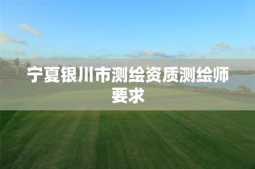 宁夏银川市测绘资质测绘师要求