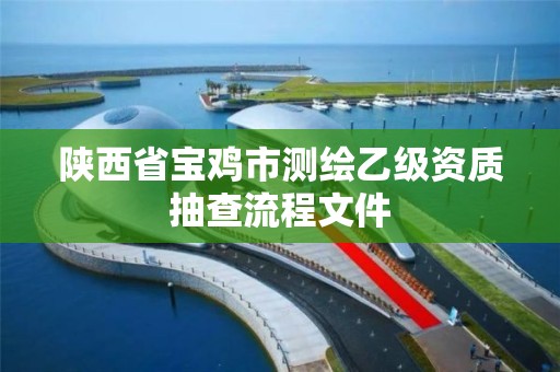 陕西省宝鸡市测绘乙级资质抽查流程文件