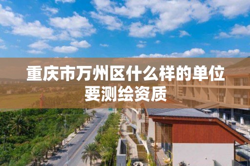 重庆市万州区什么样的单位要测绘资质