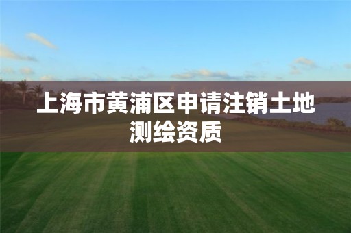 上海市黄浦区申请注销土地测绘资质 上海市黄浦区申请注销土地测绘资质
