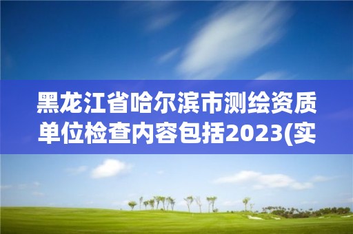 黑龙江省哈尔滨市测绘资质单位检查内容包括2023(实时/更新中)