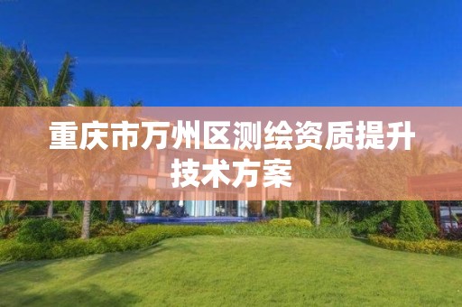 重庆市万州区测绘资质提升技术方案