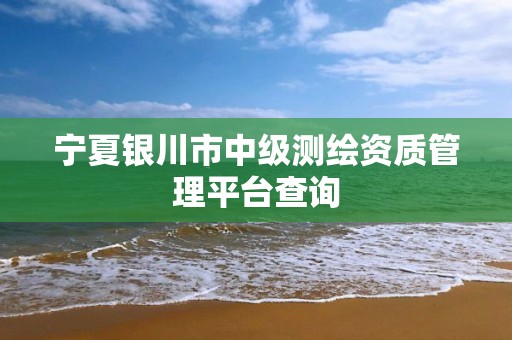 宁夏银川市中级测绘资质管理平台查询