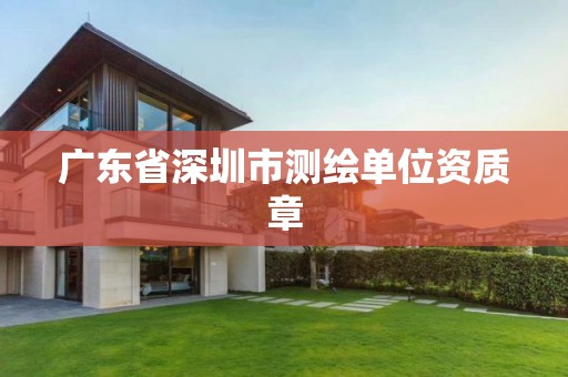 广东省深圳市测绘单位资质章