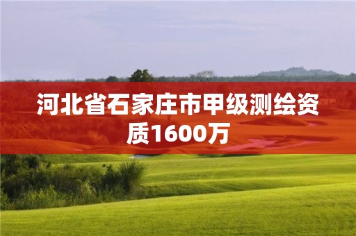 河北省石家庄市甲级测绘资质1600万