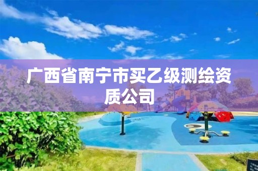 广西省南宁市买乙级测绘资质公司