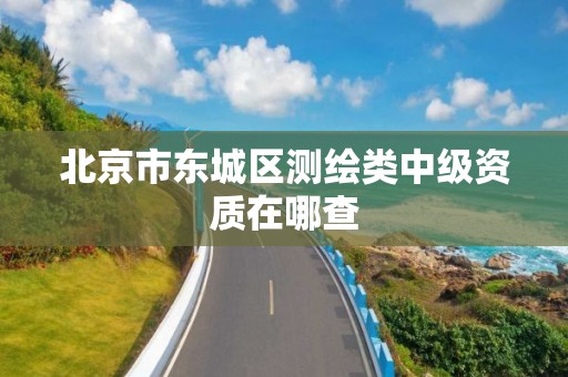 北京市东城区测绘类中级资质在哪查