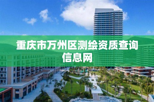 重庆市万州区测绘资质查询信息网