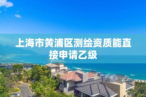 上海市黄浦区测绘资质能直接申请乙级 上海市黄浦区测绘资质能直接申请乙级