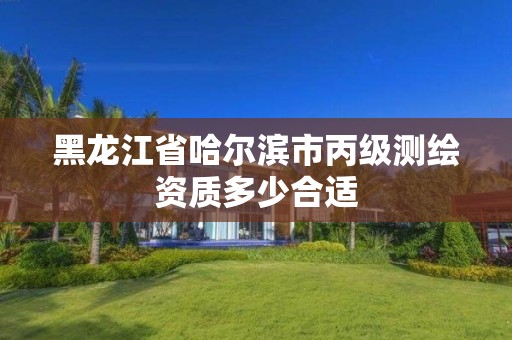 黑龙江省哈尔滨市丙级测绘资质多少合适 黑龙江省哈尔滨市丙级测绘资质多少合适