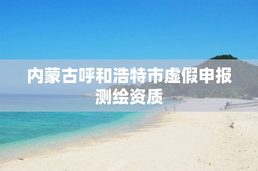 内蒙古呼和浩特市虚假申报测绘资质 内蒙古呼和浩特市虚假申报测绘资质