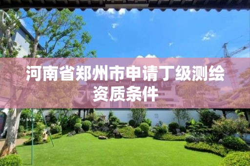 河南省郑州市申请丁级测绘资质条件 河南省郑州市申请丁级测绘资质条件