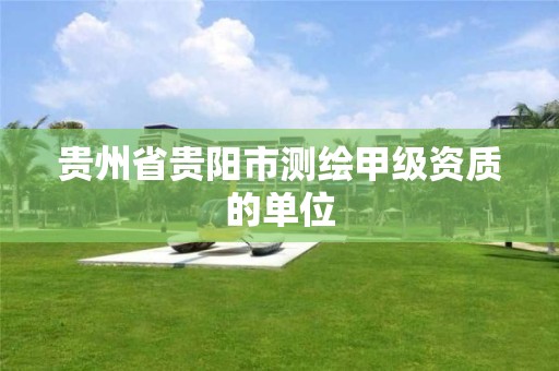 贵州省贵阳市测绘甲级资质的单位