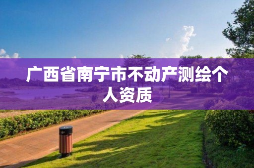 广西省南宁市不动产测绘个人资质