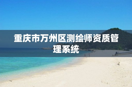 重庆市万州区测绘师资质管理系统
