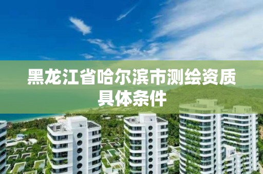 黑龙江省哈尔滨市测绘资质具体条件