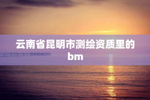 云南省昆明市测绘资质里的bm