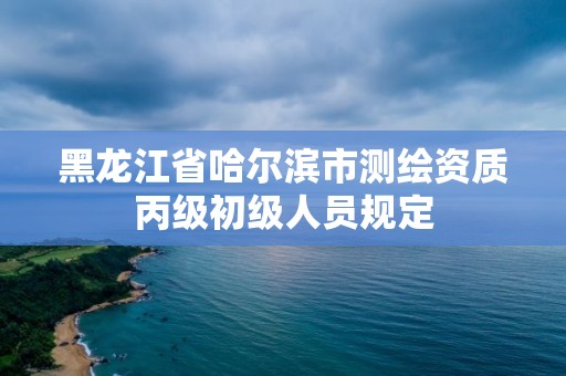 黑龙江省哈尔滨市测绘资质丙级初级人员规定 黑龙江省哈尔滨市测绘资质丙级初级人员规定
