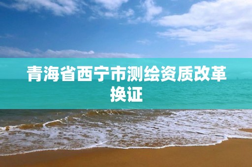 青海省西宁市测绘资质改革换证