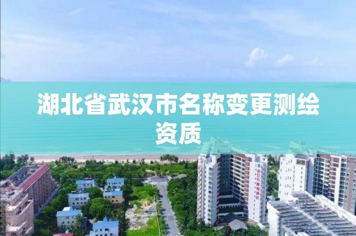湖北省武汉市名称变更测绘资质