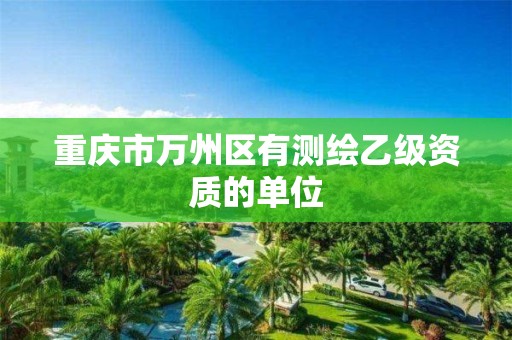 重庆市万州区有测绘乙级资质的单位