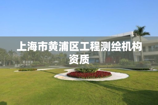 上海市黄浦区工程测绘机构资质
