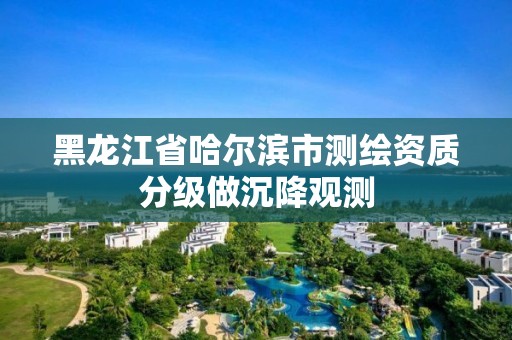 黑龙江省哈尔滨市测绘资质分级做沉降观测