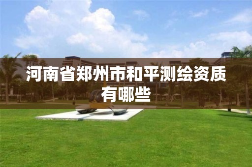 河南省郑州市和平测绘资质有哪些 河南省郑州市和平测绘资质有哪些