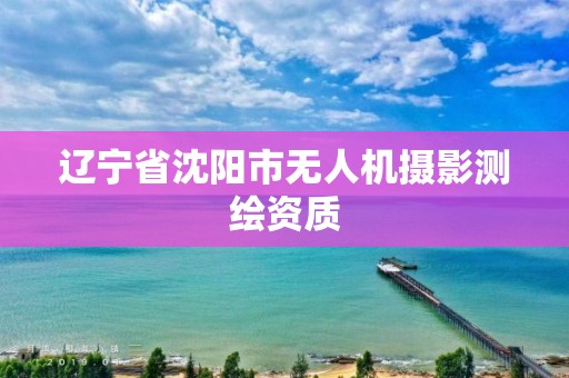 辽宁省沈阳市无人机摄影测绘资质