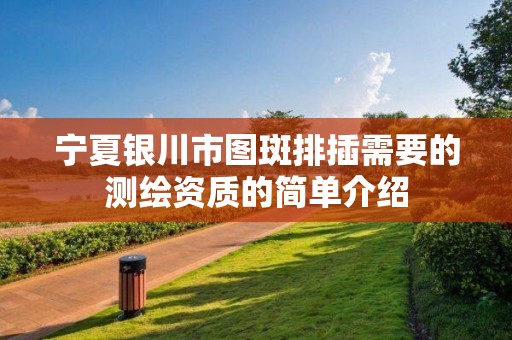 宁夏银川市图斑排插需要的测绘资质的简单介绍 宁夏银川市图斑排插需要的测绘资质的简单介绍