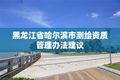 黑龙江省哈尔滨市测绘资质管理办法建议 黑龙江省哈尔滨市测绘资质管理办法建议