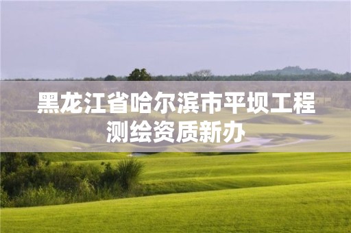 黑龙江省哈尔滨市平坝工程测绘资质新办